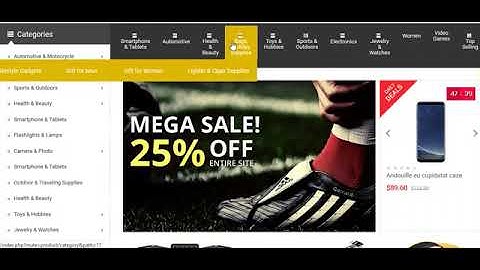 Opencart extension: Pro Category Menu for opencart