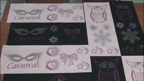 Hot Sequin Sample design. Hot Spangle Sample design. (motif setting)