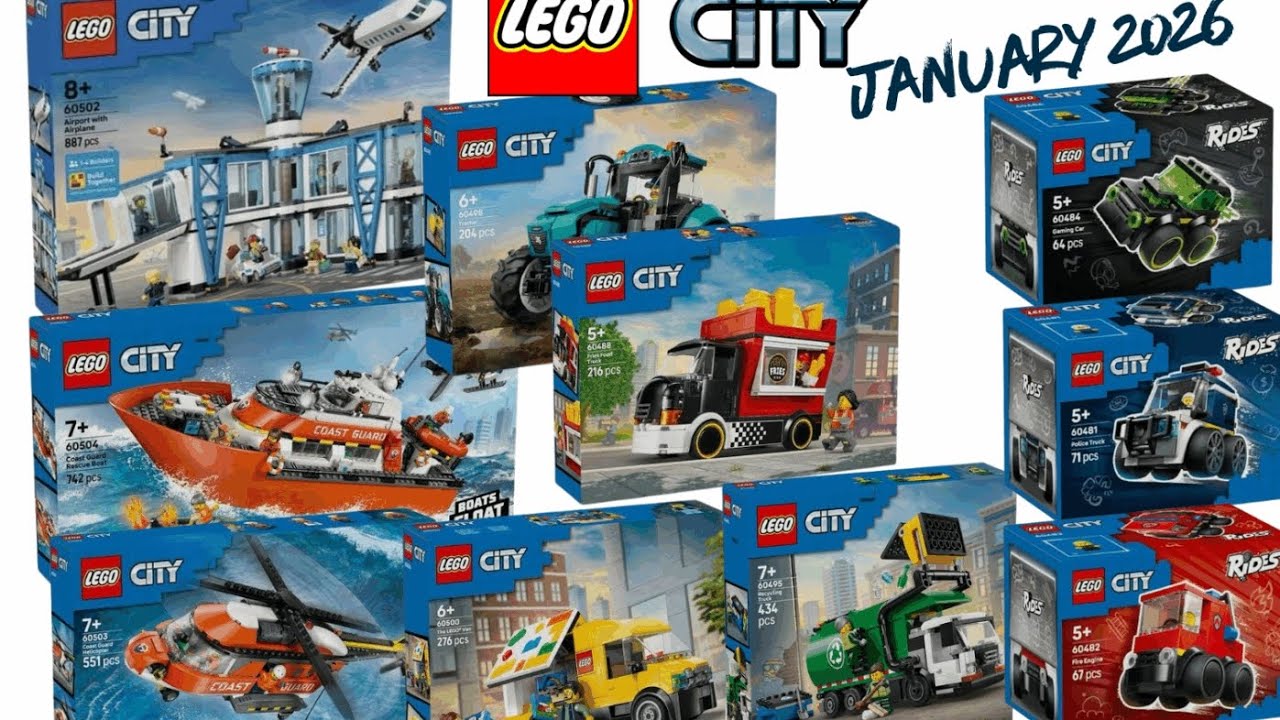 Офигенный трактор, болид Ауди, новый поезд. Много всего.Lego city в 2026.