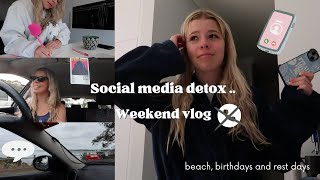 reducing my screentime bc social media is tiring || weekend vlog + beach therapy