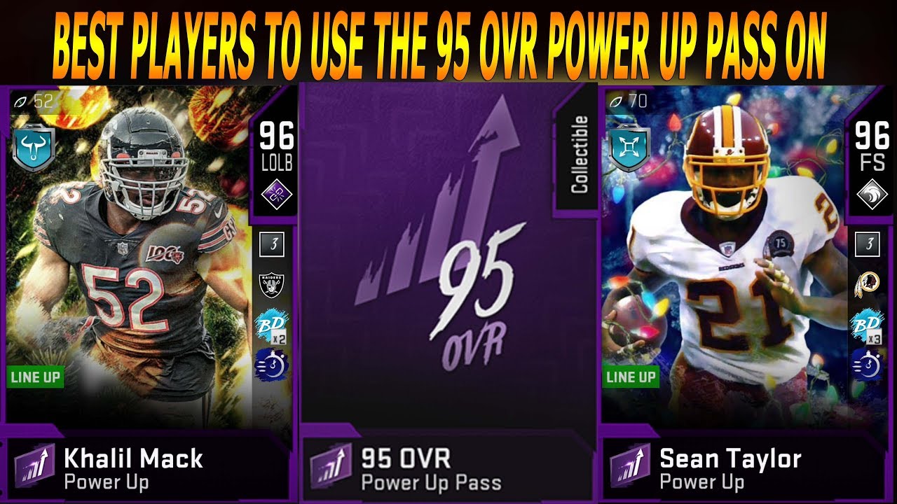 THE BEST PLAYERS TO USE THE 95 OVERALL POWER UP PASS ON! MADDEN 20 ULTIMATE TEAM