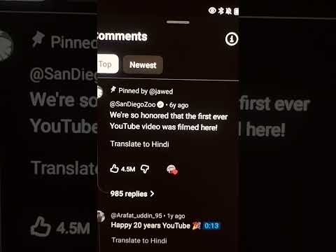 First YouTube history video #jawed #firstyoutubevideo #youtubehistory #firstvideo #yiutubeshort #Ind