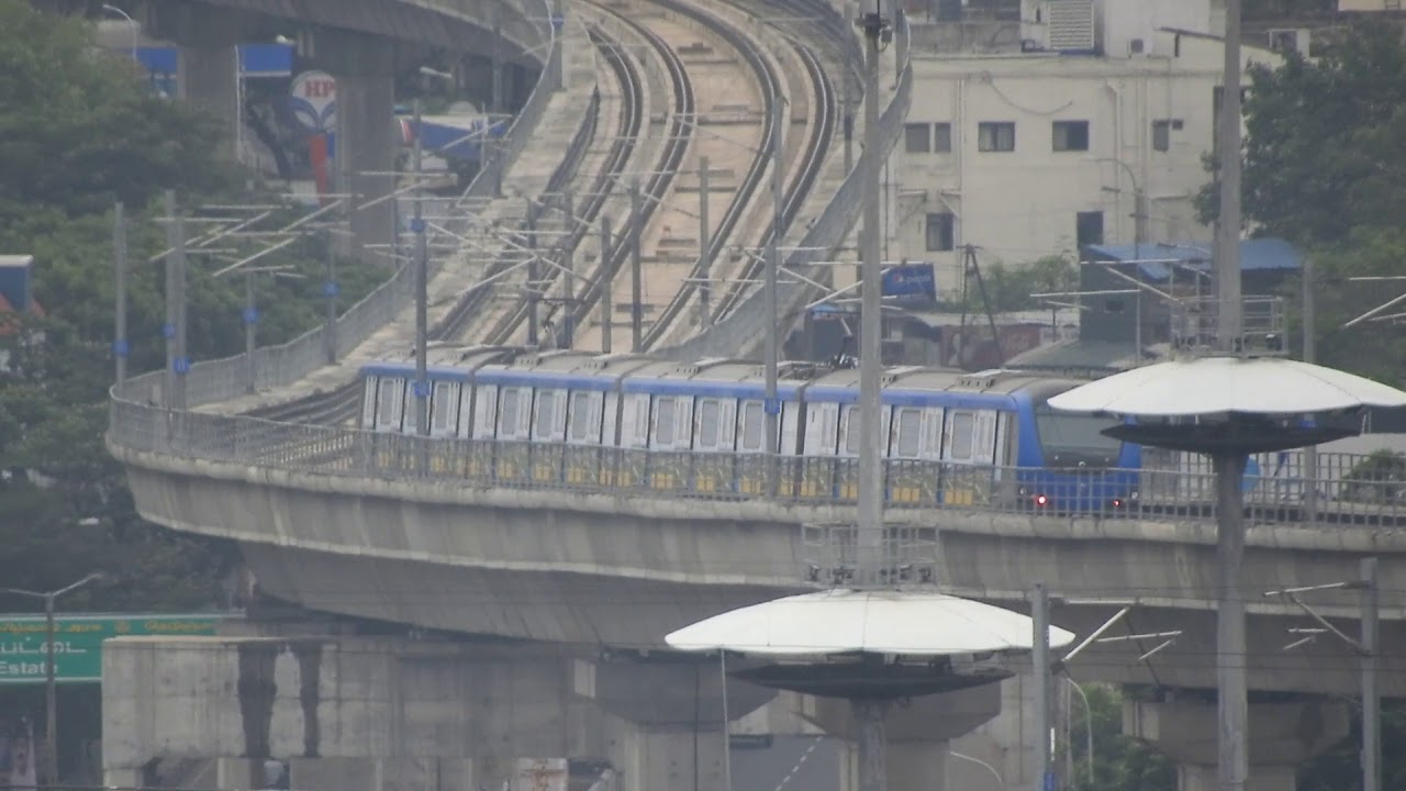 Chennai metro train with PM Modi Ad