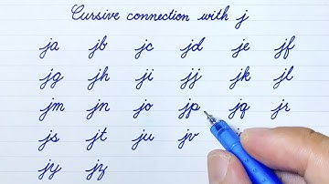 How to write English cursive writing | Connections letters j & a to z | Cursive handwriting practice
