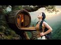 I Built A Warm And Cozy Secret Dugout Shelter Inside A Giant Tree Alone