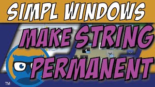 Crestron SIMPL Windows MAKE STRING PERMANENT Symbol Tutorial