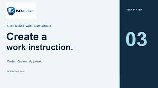 How to Create a Work Instruction in ISO Assistant | Quick Guide 03 Guide