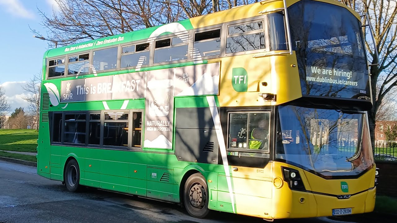 A ride on Dublin Bus Streetdeck Electroliner (EW22) On route 122 to Drimnagh Road