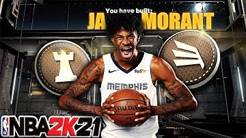 NBA 2K21 - Most OFFICIAL JA MORANT Slashing PG Build / 59 Badges 👀