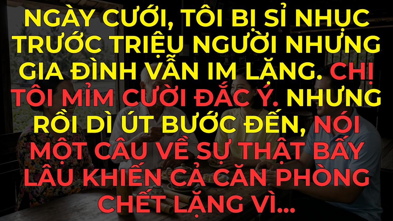 Ngày cưới, tôi bị sỉ nhục trước triệu người nhưng gia đình vẫn im lặng...nhưng dì út nói về...