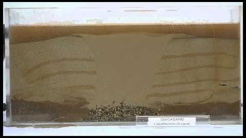 Quicksand: geohazard tank model