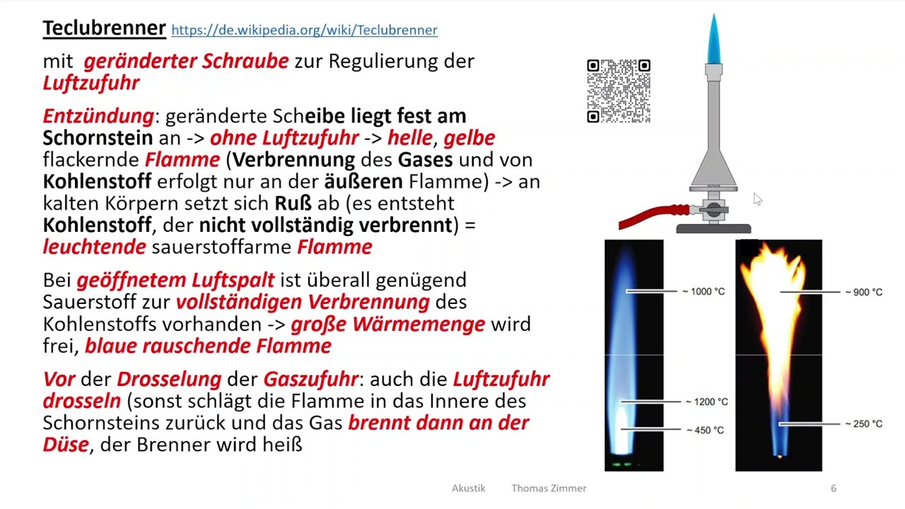 Wrmelehre 1: Temperatur und Wrme, Wrmequellen (Bunsenbrenner)