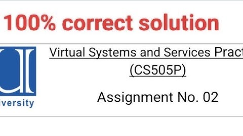 CS 505p Assignment 2 solution 100% correct answer