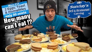 Episode 262: How many 99¢ Breakfasts can I eat at Sunday's Deli?