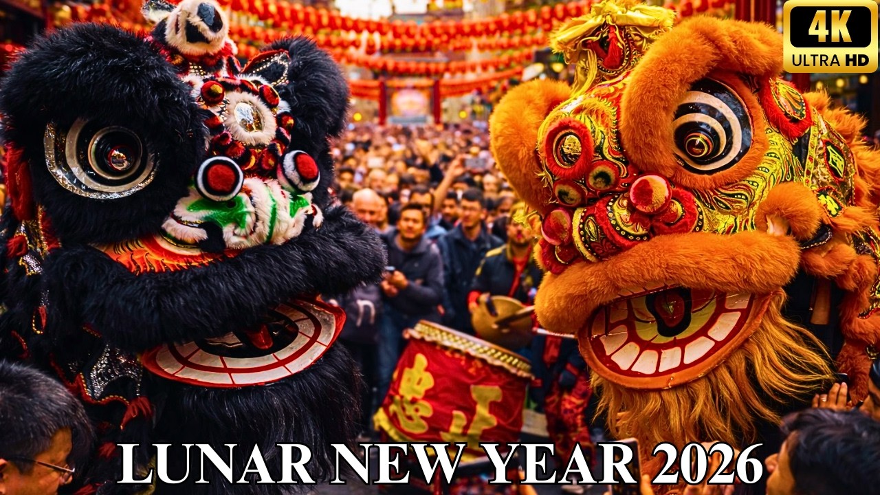 London Chinese New Year 2026 🇬🇧 | Chinatown Lion Dance Full Tour 60fps