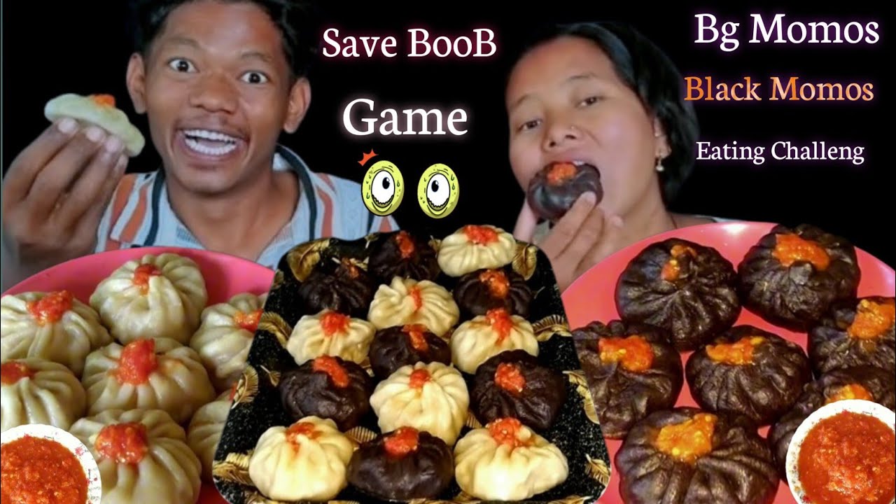 Bg Momos Eating Challenge || Black Momos Test || Save Boob Game || Punisment