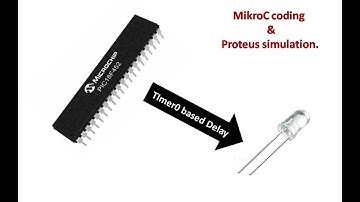 PIC18F452/PIC18F4620 blinking LED using Timer0. Tutorial with Proteus demonstration.