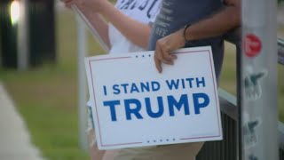 Trump supporters gathered outside Mar-a-Lago after he was found guilty