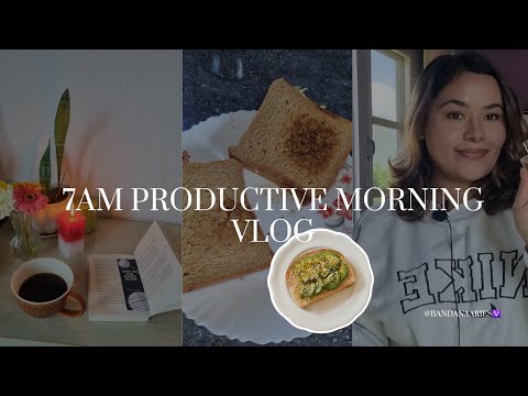 Productive 7am morning vlog 🌱| Grow with jo workout | Healty habits 📖|♡ #7ammorningroutinevlog