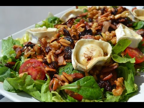 Video: Ensalada Ligera Con Queso Brie Y Piñones