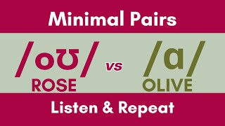 \/oʊ\/ vs \/ɑ\/ American English Vowel Sound Pronunciation Practice - #minimalpairs #vowelsounds