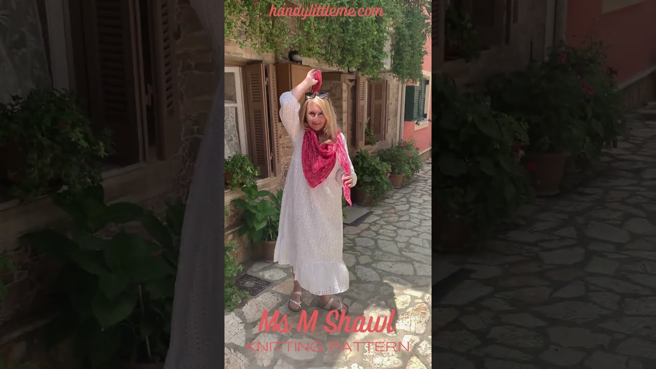 Knitted Triangle Shawl Pattern (Ms.M)