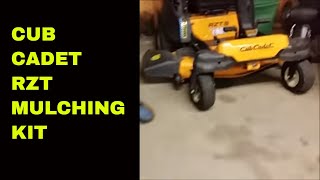 cub cadet rzt mulching kit install