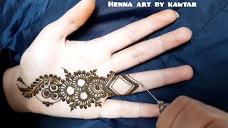 نقش حناء صبيع خفيف على كف اليد 😍 tutorial henna 2021 screenshot 5
