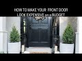 EXTREME FRONT DOOR MAKEOVER  on a budget + Modern FALL Porch Decor