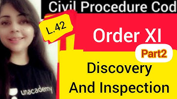Order XI Rule 12 - 14 | Discovery of Documents #order11 #cpclecture #lectureoncpc
