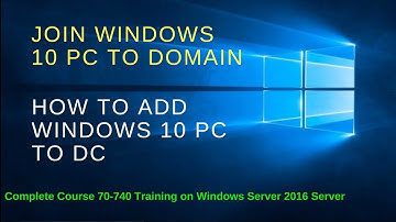 Join Windows 10 to Domain - How To Join Windows 10 PC To Domain Controller - TeachMeComputers Part4