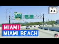 4K Driving from MIAMI to MIAMI BEACH | MacArthur Cswy - Collins Ave