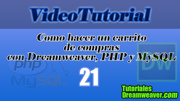 Capítulo 21 - Tutorial Cómo hacer un Carrito de compras con Dreamweaver, PHP y MySQL