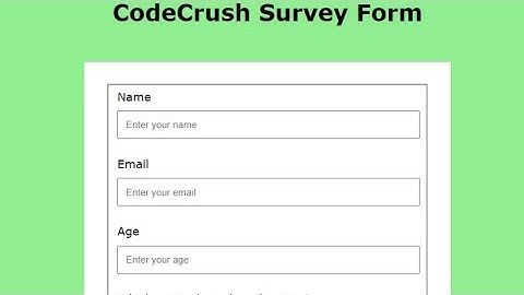 Survey Form Using Html | Create Website Using Html | How To Create Webpage using Html Tutorial