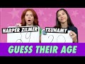 Txunamy vs harper zilmer  guess their age