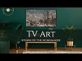 Tv art 4k winter paintings with jazz music  5 hours of background art  music