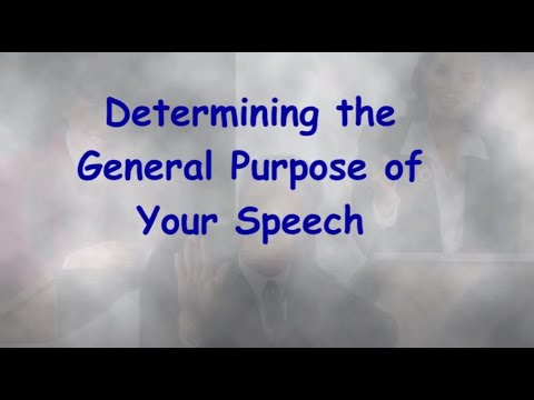 your speech purpose