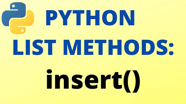 Python insert() List Method - TUTORIAL