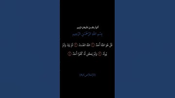 #قرآن #quran #قران_كريم #سورة_الإخلاص