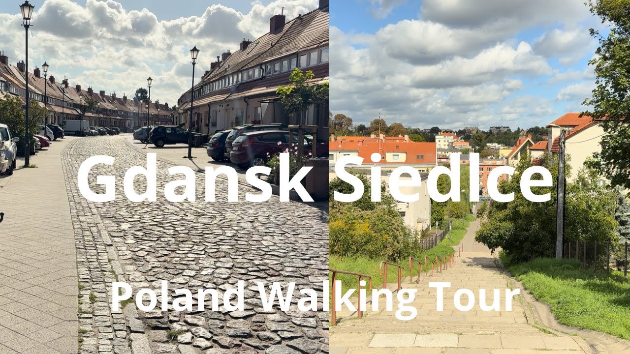 Poland Gdansk POV Walking Tour in Gdańsk Siedlce | Windy Day Walk