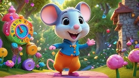 Tick Tock Mouse and the Clock | Fun Time-Telling Nursery Rhyme | Toddler Learning Song