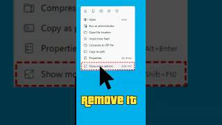 ✅ Remove "Show more options" | #Windows11 #CMD #RightClickMenu #RemoveOption #TechTip