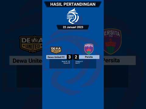 Dewa United vs Persita Tangerang ~ Hasil BRI Liga 1 2023 #shorts #trending
