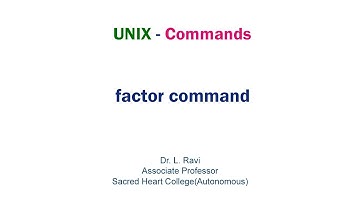 UNIX and Shell Scripts Tutorials : Understanding the UNIX factor Command