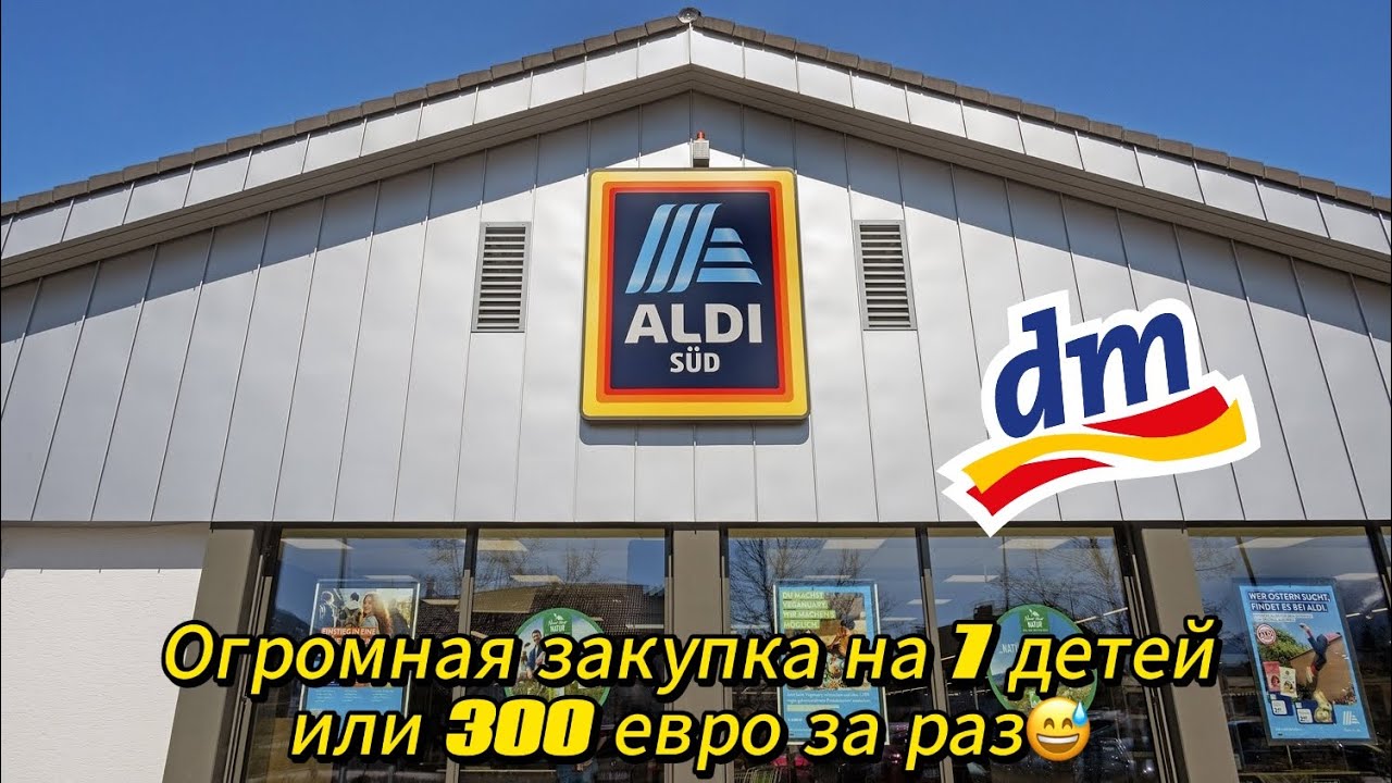 Огромная закупка в ALDI и dm на 7 детей,что купила на 300 евро?#многодетнаясемья#продуктоваязакупка