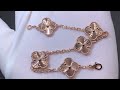 Van Cleef &amp; Arpels Vintage Alhambra Guilloche 18K Rose Gold 5 Motifs Bracelet