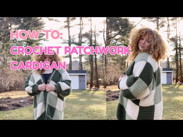 Crocheting a Patchwork Cardigan | Full TikTok Series Compilation