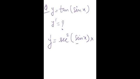 #9 Derivative of tan (sinx) #short