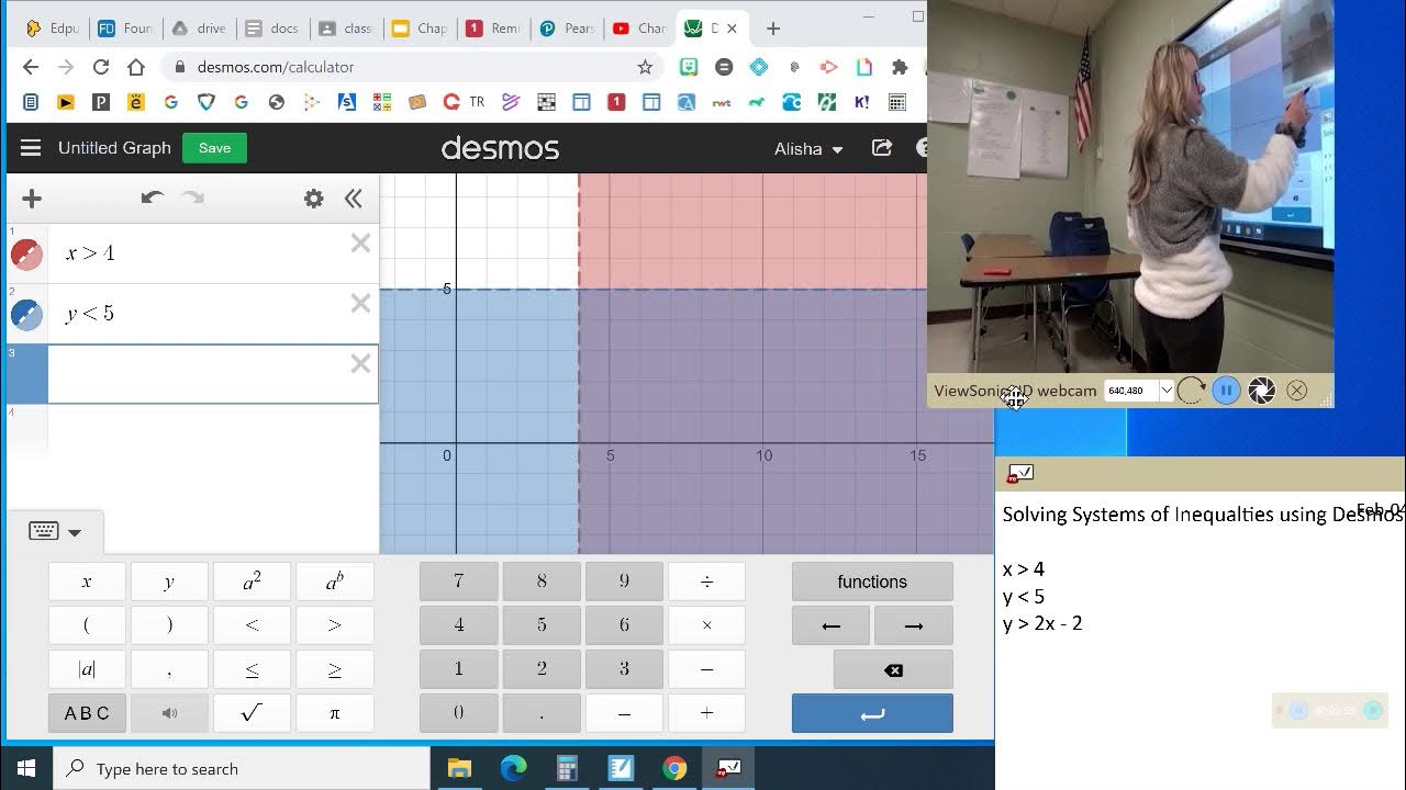 33 Systems of Inequalities (Desmos Graphing Calculator Demonstration