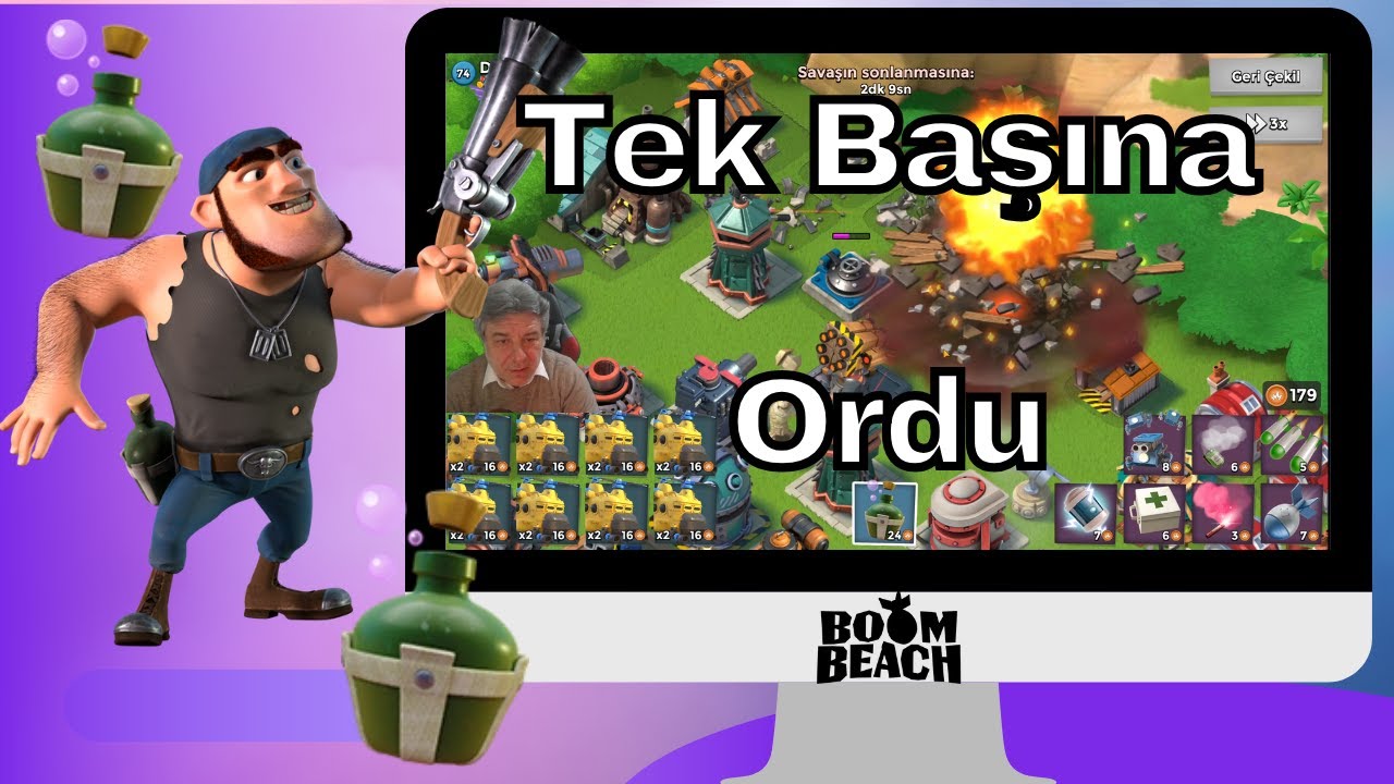 Er Bullit Tek Başına Ordu ile Harita Temizliği Boom Beach Türkçe